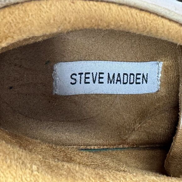 Steve Madden Brown Leather Cap Toe Chukka Ankle Boots - Picture 6 of 8